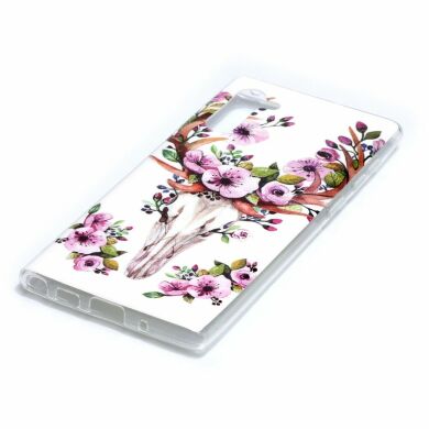 Силіконовий (TPU) чохол Deexe LumiCase для Samsung Galaxy Note 10 (N970) - Flowered Elk