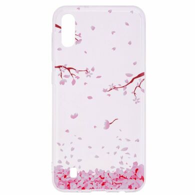 Силіконовий (TPU) чохол Deexe Pretty Glossy для Samsung Galaxy A10 (A105) - Falling Petals