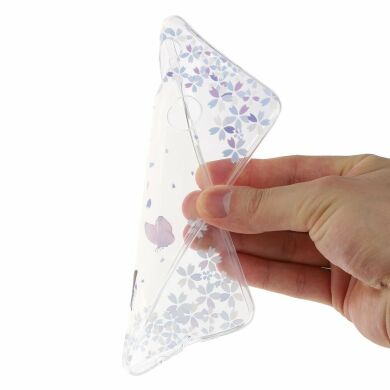 Силіконовий (TPU) чохол Deexe Pretty Glossy для Samsung Galaxy A30 (A305), Butterfly and Flower