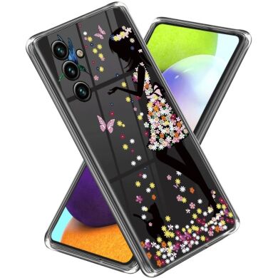 Силиконовый (TPU) чехол Deexe Pretty Glossy для Samsung Galaxy A34 (A346) - Flower Fairy