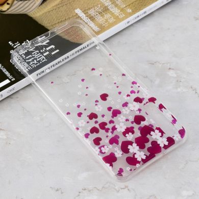 Силиконовый (TPU) чехол Deexe Pretty Glossy для Samsung Galaxy A7 2018 (A750) - Hearts