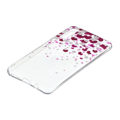 Силиконовый (TPU) чехол Deexe Pretty Glossy для Samsung Galaxy A7 2018 (A750) - Hearts