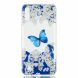Силиконовый (TPU) чехол Deexe Pretty Glossy для Samsung Galaxy M10 (M105) - Butterfly and White Flowers. Фото 2 из 5