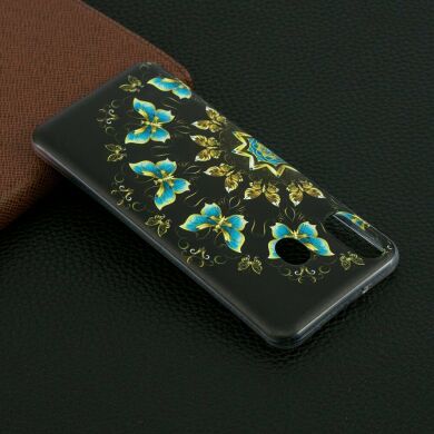 Силіконовий (TPU) чохол Deexe Pretty Glossy для Samsung Galaxy M20 - Colorized Butterfly