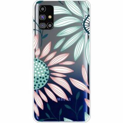 Силіконовий (TPU) чохол Deexe Pretty Glossy для Samsung Galaxy M31s (M317) - Colorful Flowers