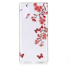 Силіконовий (TPU) чохол Deexe Pretty Glossy для Samsung Galaxy Note 10+ (N975) - Butterfly and Flower