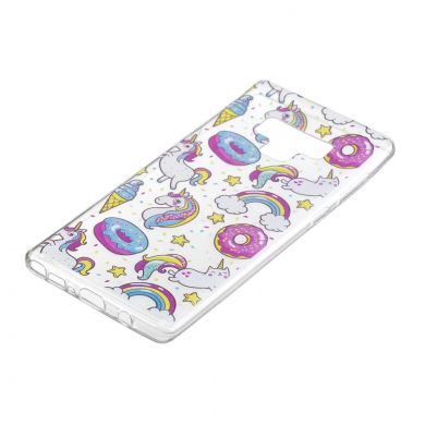 Силіконовий (TPU) чохол Deexe Pretty Glossy для Samsung Galaxy Note 9 (N960) - Doughnuts and Unicorns