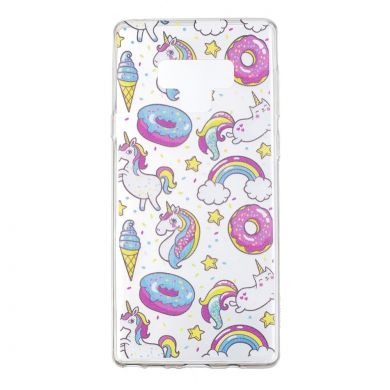 Силиконовый (TPU) чехол Deexe Pretty Glossy для Samsung Galaxy Note 9 (N960) - Doughnuts and Unicorns