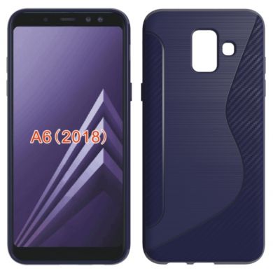 Силиконовый (TPU) чехол Deexe S Line для Samsung Galaxy A6 2018 (A600) - Dark Blue