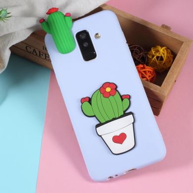 Силиконовый (TPU) чехол UniCase 3D Pattern для Samsung Galaxy A6+ 2018 (A605) - Cactus Pattern