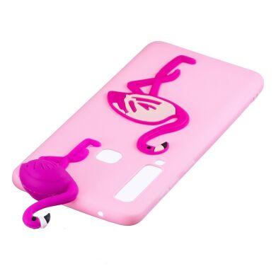 Силиконовый (TPU) чехол UniCase 3D Pattern для Samsung Galaxy A7 2018 (A750) - Flamingo