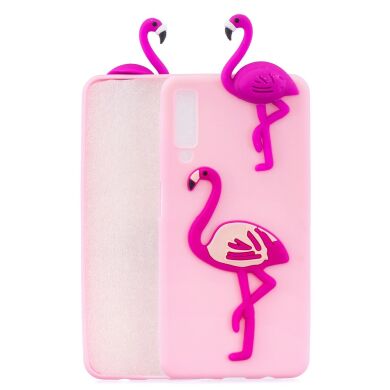 Силиконовый (TPU) чехол UniCase 3D Pattern для Samsung Galaxy A7 2018 (A750) - Flamingo