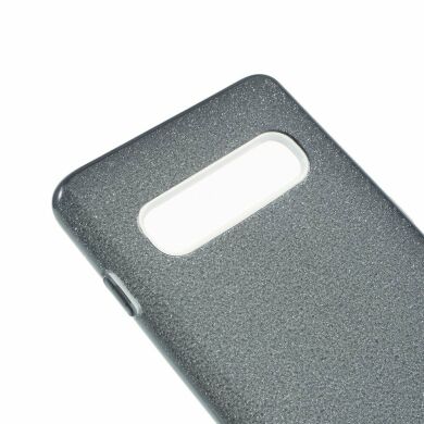 Силиконовый (TPU) чехол UniCase Glitter Cover для Samsung Galaxy S10 (G973) - Black