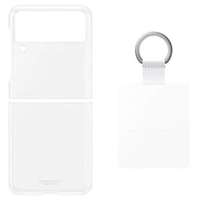 Захисний чохол Clear Cover with Ring для Samsung Galaxy Flip 3 (EF-QF711CTEGRU) - Transparency
