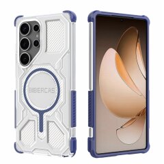 Защитный чехол Deexe Clear Bibercas для Samsung Galaxy S25 Ultra (S938) - Blue