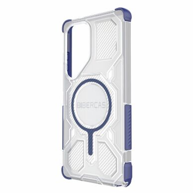 Защитный чехол Deexe Clear Bibercas для Samsung Galaxy S25 Ultra (S938) - Blue