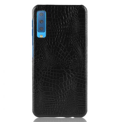 Защитный чехол Deexe Croco Style для Samsung Galaxy A7 2018 (A750) - Black