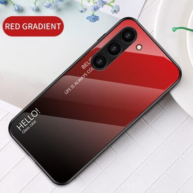 Защитный чехол Deexe Gradient Color для Samsung Galaxy S23 - Red / Black