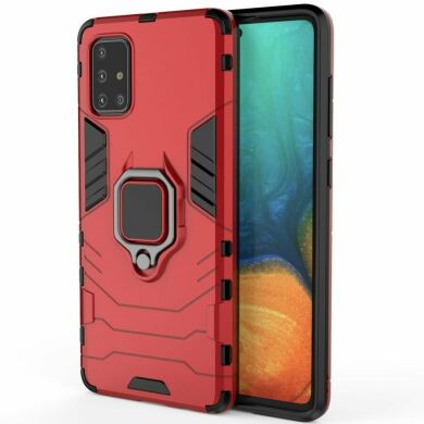 Защитный чехол Deexe Hybrid Case для Samsung Galaxy A71 (A715) - Red