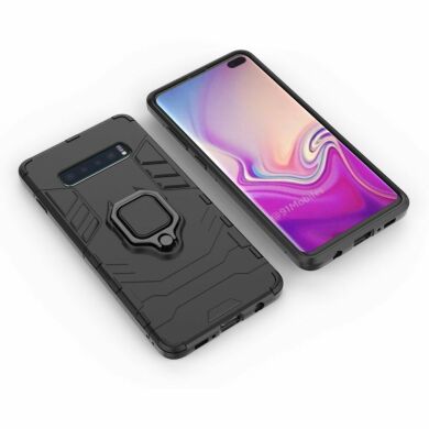 Защитный чехол Deexe Hybrid Case для Samsung Galaxy S10 Plus (G975) - Black