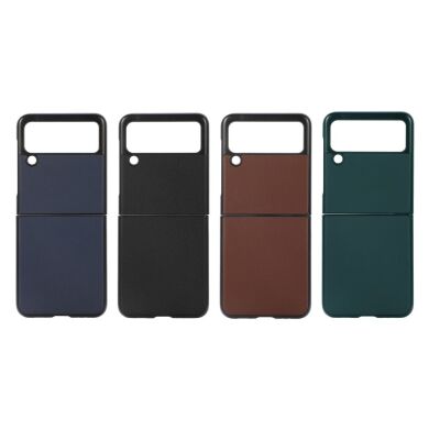 Захисний чохол Deexe Leather Case для Samsung Galaxy Flip 3 - Blue