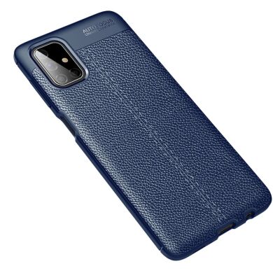 Защитный чехол Deexe Leather Cover для Samsung Galaxy M51 (M515) - Blue