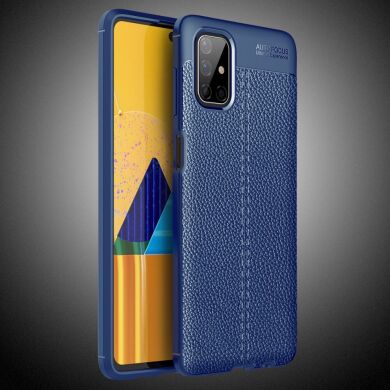 Защитный чехол Deexe Leather Cover для Samsung Galaxy M51 (M515) - Blue