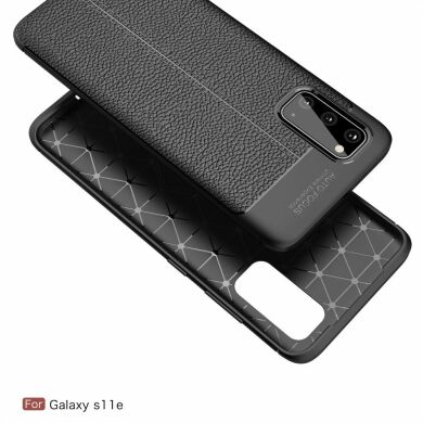 Защитный чехол Deexe Leather Cover для Samsung Galaxy S20 (G980) - Black