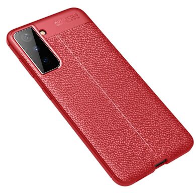 Захисний чохол Deexe Leather Cover для Samsung Galaxy S21 Plus - Red