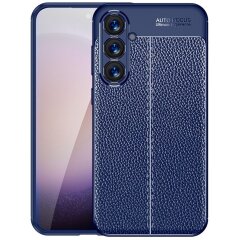 Захисний чохол Deexe Leather Cover для Samsung Galaxy S24 - Blue