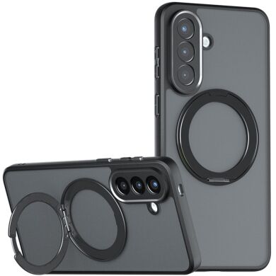 Захисний чохол Deexe Matte Skin Kickstand with MagSafe для Samsung Galaxy S25 FE (S731) - Black