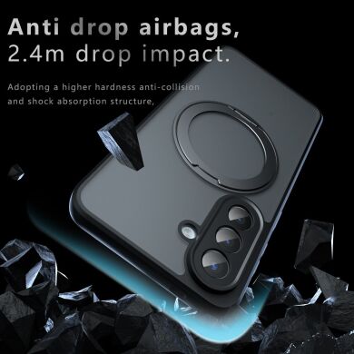 Захисний чохол Deexe Matte Skin Kickstand with MagSafe для Samsung Galaxy S25 FE (S731) - Black