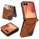 Защитный чехол Deexe Rhombus Card для Samsung Galaxy Flip 8 - Brown. Фото 1 из 6