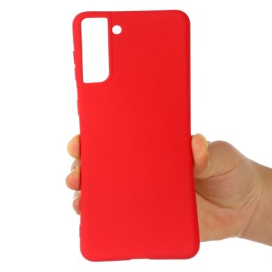 Защитный чехол Deexe Silicone Case для Samsung Galaxy S21 - Red