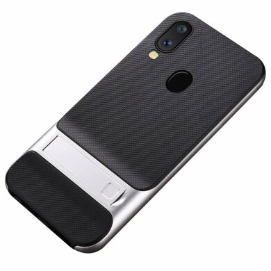 Защитный чехол ELEGANCE Grid Pattern для Samsung Galaxy A40 (А405) - Silver