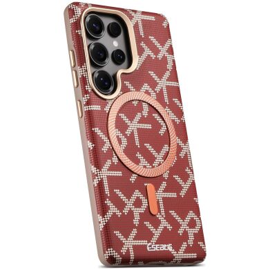 Защитный чехол ESEBLE Letter Pattern Magnetic для Samsung Galaxy S25 Ultra (S938) - Red