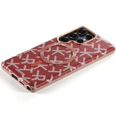 Защитный чехол ESEBLE Letter Pattern Magnetic для Samsung Galaxy S25 Ultra (S938) - Red