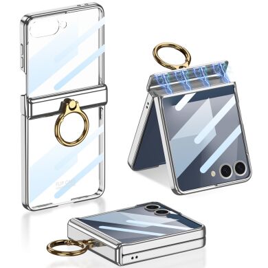 Защитный чехол GKK Hinge Ring для Samsung Galaxy Flip 7 - Silver
