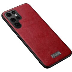 Защитный чехол SULADA Leather Case для Samsung Galaxy S22 Ultra - Red