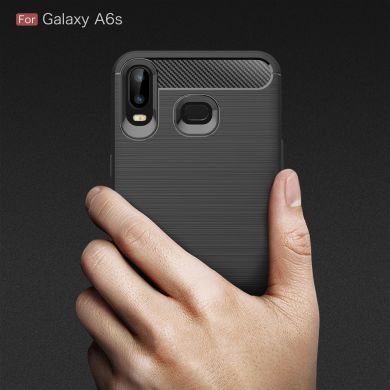 Захисний чохол UniCase Carbon для Samsung Galaxy A6s - Grey
