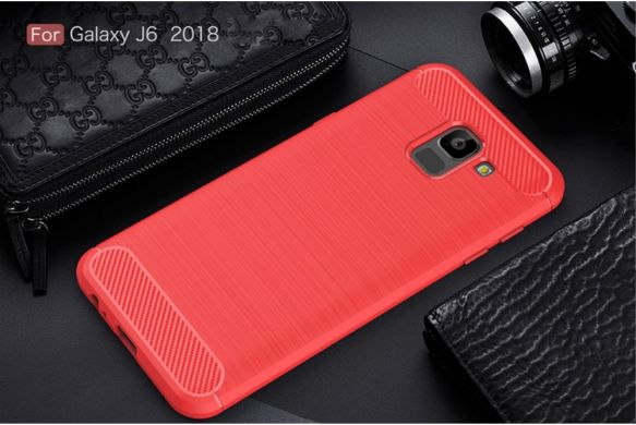 Защитный чехол UniCase Carbon для Samsung Galaxy J6 2018 (J600) - Red