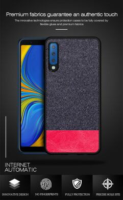Захисний чохол UniCase Texture Style для Samsung Galaxy A7 2018 (A750), Dark Blue