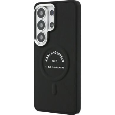 Защитный чехол Karl Lagerfeld Embossed Ring RSG Logo MagSafe для Samsung Galaxy S26 Ultra (S948) KLHMS26LPSKRSGEK - Black
