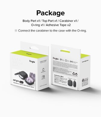 Защитный чехол Ringke Onyx (FH) для Samsung Galaxy Buds Live / Buds Pro / Buds 2 / Buds 2 Pro / Buds FE (8809818847706) - Black