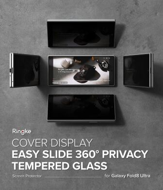Комплект защитных стекол (2шт) Ringke Easy Slide 360 Privacy для Samsung Galaxy Fold 8 Ultra (8800328819993)
