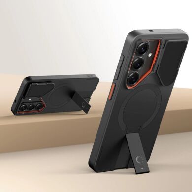 Захисний чохол Tech-Protect Kevlar Aura MagSafe для Samsung Galaxy S26 (S942) - Black / Orange