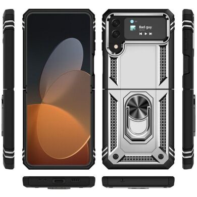 Защитный чехол Deexe Armor Case (FF) для Samsung Galaxy Flip 4 - Silver