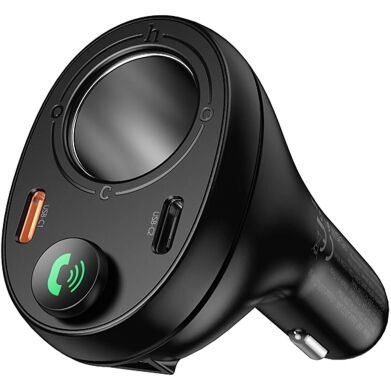 FM модулятор Hoco E88 PD20W + QC3.0 (2Type-C + USB) - Black