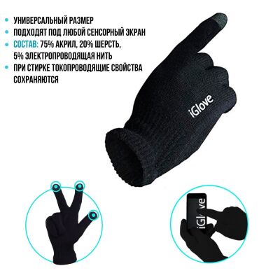 Рукавички iGlove для ємнісних екранів - Black