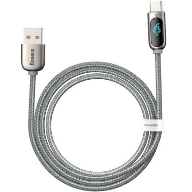 Кабель Baseus Display Fast Charging Type-C (40W, 1m) CATSK-0S - Silver